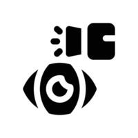 eye identify glyph icon. Strong and solid icon for websites, mobile interfaces, presentations, and visual branding. High quality and easy to edit. vector