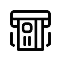 atm card line icon. Clean and minimalist icon for websites, mobile apps, presentations, and logos. Fully scalable and customizable for any project. vector