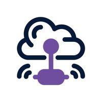 cloud computing dual tone icon. Sleek and modern icon for websites, mobile apps, marketing materials, and corporate design. Fully scalable and ready to use. vector