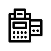 payment terminal line icon. Clean and minimalist icon for websites, mobile apps, presentations, and logos. Fully scalable and customizable for any project. vector