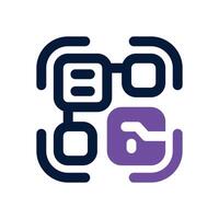 barcode dual tone icon. Sleek and modern icon for websites, mobile apps, marketing materials, and corporate design. Fully scalable and ready to use. vector