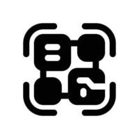 barcode glyph icon. Strong and solid icon for websites, mobile interfaces, presentations, and visual branding. High quality and easy to edit. vector