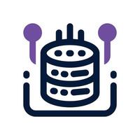 database dual tone icon. Sleek and modern icon for websites, mobile apps, marketing materials, and corporate design. Fully scalable and ready to use. vector