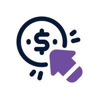 buying dual tone icon. Sleek and modern icon for websites, mobile apps, marketing materials, and corporate design. Fully scalable and ready to use. vector