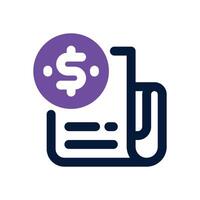 payment report dual tone icon. Sleek and modern icon for websites, mobile apps, marketing materials, and corporate design. Fully scalable and ready to use. vector
