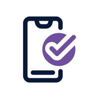 verification payment dual tone icon. Sleek and modern icon for websites, mobile apps, marketing materials, and corporate design. Fully scalable and ready to use. vector