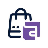 cashless payment dual tone icon. Sleek and modern icon for websites, mobile apps, marketing materials, and corporate design. Fully scalable and ready to use. vector