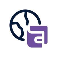 global transaction dual tone icon. Sleek and modern icon for websites, mobile apps, marketing materials, and corporate design. Fully scalable and ready to use. vector