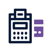 payment terminal dual tone icon. Sleek and modern icon for websites, mobile apps, marketing materials, and corporate design. Fully scalable and ready to use. vector