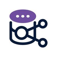 share database dual tone icon. Sleek and modern icon for websites, mobile apps, marketing materials, and corporate design. Fully scalable and ready to use. vector