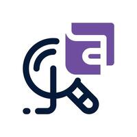 financial research dual tone icon. Sleek and modern icon for websites, mobile apps, marketing materials, and corporate design. Fully scalable and ready to use. vector