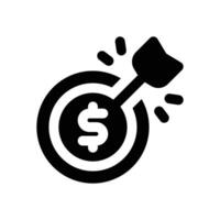 mission glyph icon. Strong and solid icon for websites, mobile interfaces, presentations, and visual branding. High quality and easy to edit. vector
