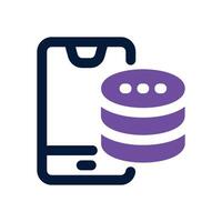 mobile storage dual tone icon. Sleek and modern icon for websites, mobile apps, marketing materials, and corporate design. Fully scalable and ready to use. vector