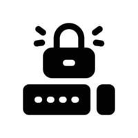 password glyph icon. Strong and solid icon for websites, mobile interfaces, presentations, and visual branding. High quality and easy to edit. vector