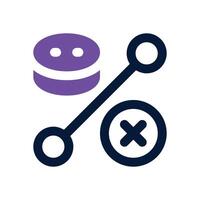 remove database dual tone icon. Sleek and modern icon for websites, mobile apps, marketing materials, and corporate design. Fully scalable and ready to use. vector