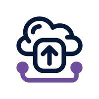 cloud download dual tone icon. Sleek and modern icon for websites, mobile apps, marketing materials, and corporate design. Fully scalable and ready to use. vector