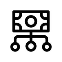 budgeting line icon. Clean and minimalist icon for websites, mobile apps, presentations, and logos. Fully scalable and customizable for any project. vector