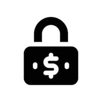 padlock glyph icon. Strong and solid icon for websites, mobile interfaces, presentations, and visual branding. High quality and easy to edit. vector