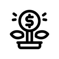 investment growth line icon. Clean and minimalist icon for websites, mobile apps, presentations, and logos. Fully scalable and customizable for any project. vector