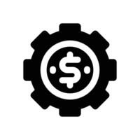 setting glyph icon. Strong and solid icon for websites, mobile interfaces, presentations, and visual branding. High quality and easy to edit. vector