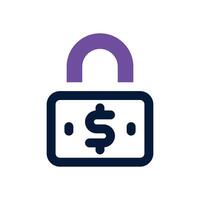 padlock dual tone icon. Sleek and modern icon for websites, mobile apps, marketing materials, and corporate design. Fully scalable and ready to use. vector