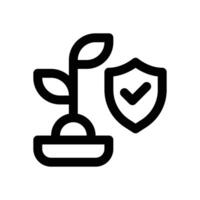 investment protection line icon. Clean and minimalist icon for websites, mobile apps, presentations, and logos. Fully scalable and customizable for any project. vector