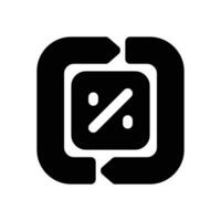 exchange rate glyph icon. Strong and solid icon for websites, mobile interfaces, presentations, and visual branding. High quality and easy to edit. vector