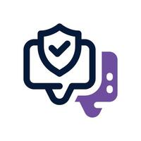 chat security dual tone icon. Sleek and modern icon for websites, mobile apps, marketing materials, and corporate design. Fully scalable and ready to use. vector