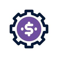 setting dual tone icon. Sleek and modern icon for websites, mobile apps, marketing materials, and corporate design. Fully scalable and ready to use. vector