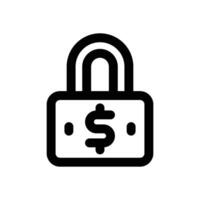 padlock line icon. Clean and minimalist icon for websites, mobile apps, presentations, and logos. Fully scalable and customizable for any project. vector