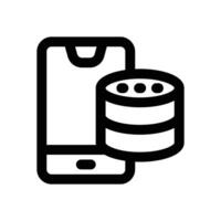 mobile storage line icon. Clean and minimalist icon for websites, mobile apps, presentations, and logos. Fully scalable and customizable for any project. vector