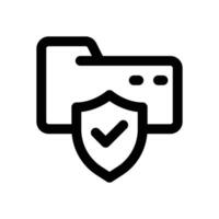 secure folder line icon. Clean and minimalist icon for websites, mobile apps, presentations, and logos. Fully scalable and customizable for any project. vector