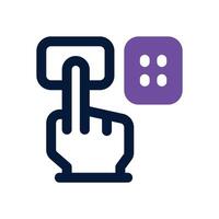 pin code dual tone icon. Sleek and modern icon for websites, mobile apps, marketing materials, and corporate design. Fully scalable and ready to use. vector