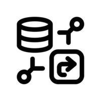 refresh database line icon. Clean and minimalist icon for websites, mobile apps, presentations, and logos. Fully scalable and customizable for any project. vector