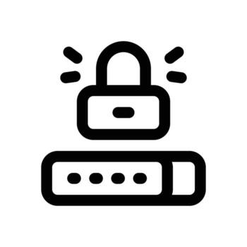 password line icon. Clean and minimalist icon for websites, mobile apps, presentations, and logos. Fully scalable and customizable for any project. vector