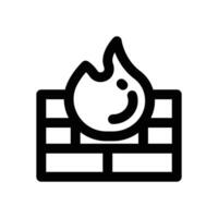 firewall line icon. Clean and minimalist icon for websites, mobile apps, presentations, and logos. Fully scalable and customizable for any project. vector