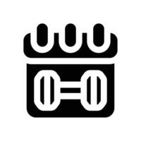 schedule glyph icon. Strong and solid icon for websites, mobile interfaces, presentations, and visual branding. High quality and easy to edit. vector