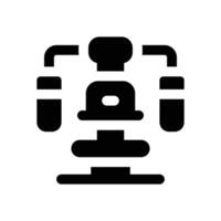 gym machine glyph icon. Strong and solid icon for websites, mobile interfaces, presentations, and visual branding. High quality and easy to edit. vector