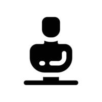 mannequin glyph icon. Strong and solid icon for websites, mobile interfaces, presentations, and visual branding. High quality and easy to edit. vector