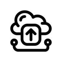 cloud download line icon. Clean and minimalist icon for websites, mobile apps, presentations, and logos. Fully scalable and customizable for any project. vector