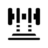 bench press glyph icon. Strong and solid icon for websites, mobile interfaces, presentations, and visual branding. High quality and easy to edit. vector