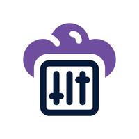 cloud setting dual tone icon. Sleek and modern icon for websites, mobile apps, marketing materials, and corporate design. Fully scalable and ready to use. vector