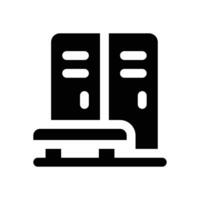 locker room glyph icon. Strong and solid icon for websites, mobile interfaces, presentations, and visual branding. High quality and easy to edit. vector