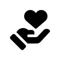 healthy heart glyph icon. Strong and solid icon for websites, mobile interfaces, presentations, and visual branding. High quality and easy to edit. vector