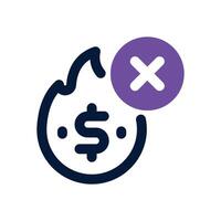 debt dual tone icon. Sleek and modern icon for websites, mobile apps, marketing materials, and corporate design. Fully scalable and ready to use. vector