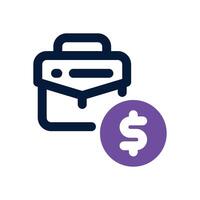briefcase dual tone icon. Sleek and modern icon for websites, mobile apps, marketing materials, and corporate design. Fully scalable and ready to use. vector