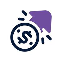 interest rate dual tone icon. Sleek and modern icon for websites, mobile apps, marketing materials, and corporate design. Fully scalable and ready to use. vector