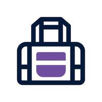 sport bag dual tone icon. Sleek and modern icon for websites, mobile apps, marketing materials, and corporate design. Fully scalable and ready to use. vector