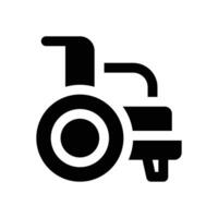 wheelchair glyph icon. Strong and solid icon for websites, mobile interfaces, presentations, and visual branding. High quality and easy to edit. vector