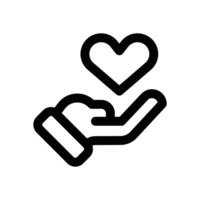 healthy heart line icon. Clean and minimalist icon for websites, mobile apps, presentations, and logos. Fully scalable and customizable for any project. vector